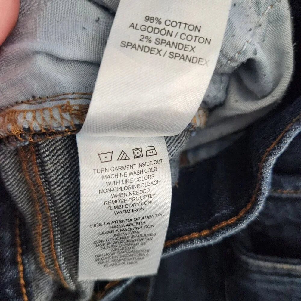 Lucky Brand Womens Classic Straight Leg Jeans Junior Size 20 Dark Wash